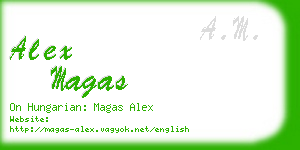 alex magas business card